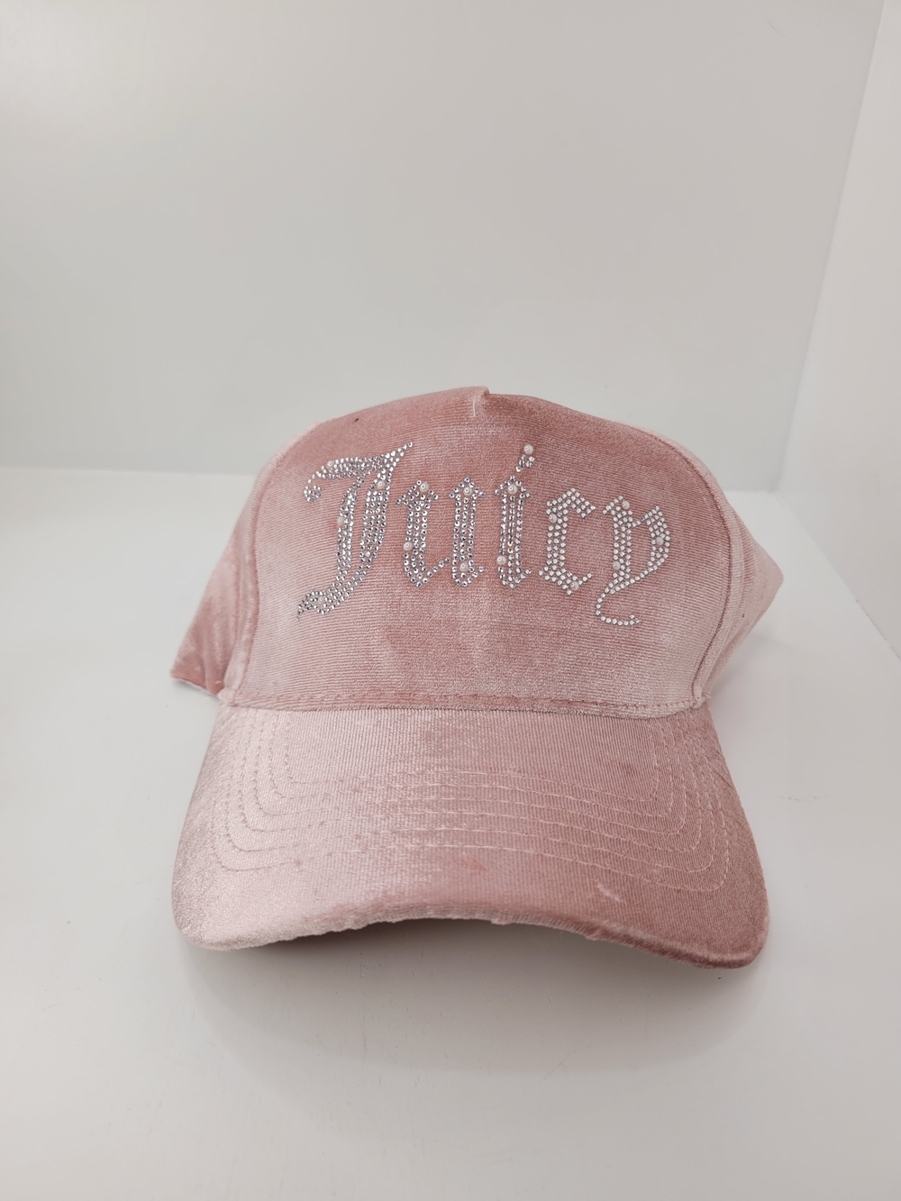👉✨️ Juicy Couture Pink Velvet Rhinestone Logo Cap